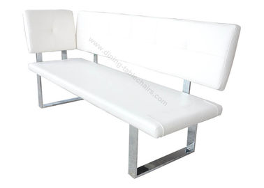 PVC Uphostered Living Room Sofa Bench Set With Removeable Fabric Cushion